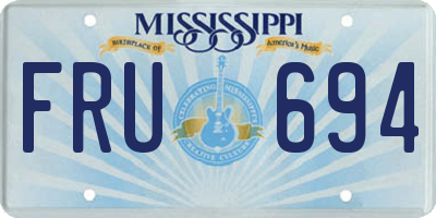MS license plate FRU694