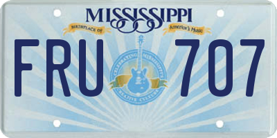 MS license plate FRU707