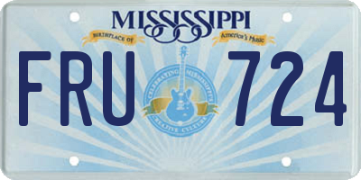 MS license plate FRU724