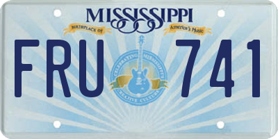 MS license plate FRU741