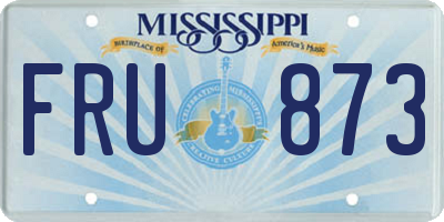 MS license plate FRU873