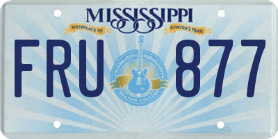 MS license plate FRU877