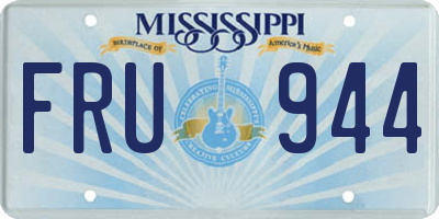MS license plate FRU944