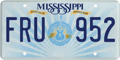 MS license plate FRU952