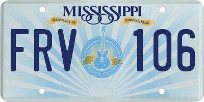 MS license plate FRV106