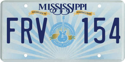 MS license plate FRV154