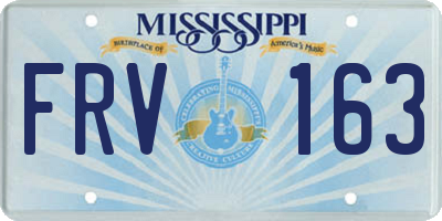 MS license plate FRV163