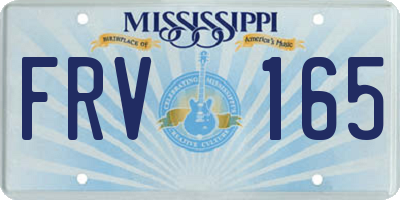 MS license plate FRV165