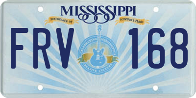 MS license plate FRV168