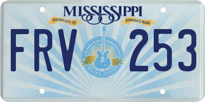 MS license plate FRV253
