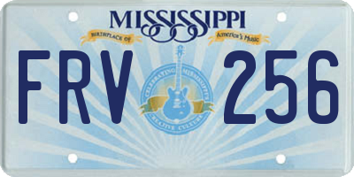 MS license plate FRV256