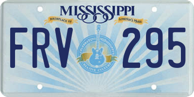 MS license plate FRV295