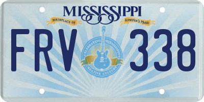 MS license plate FRV338