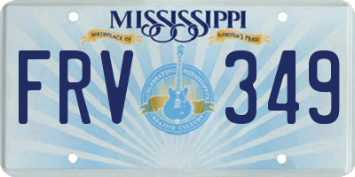 MS license plate FRV349