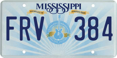 MS license plate FRV384