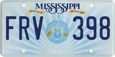 MS license plate FRV398