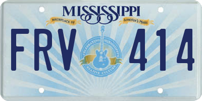 MS license plate FRV414