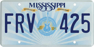 MS license plate FRV425