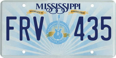 MS license plate FRV435