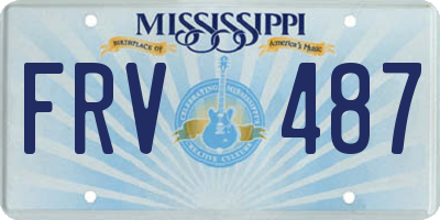 MS license plate FRV487