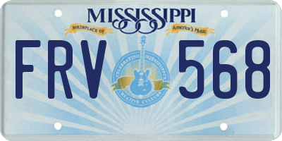 MS license plate FRV568
