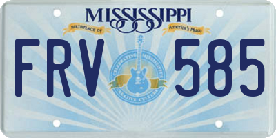 MS license plate FRV585