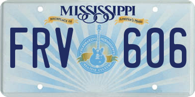 MS license plate FRV606