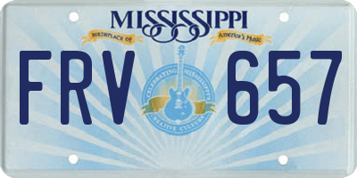 MS license plate FRV657