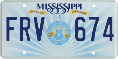 MS license plate FRV674