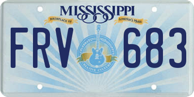 MS license plate FRV683
