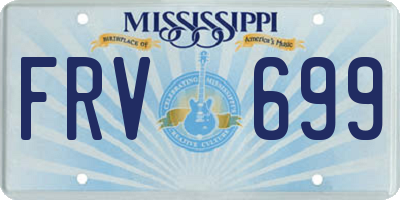 MS license plate FRV699