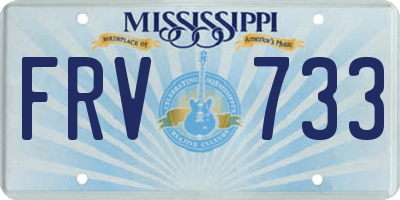MS license plate FRV733