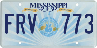 MS license plate FRV773