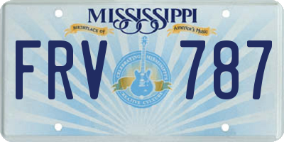 MS license plate FRV787