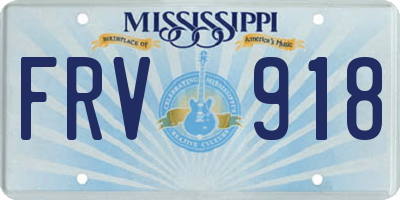 MS license plate FRV918