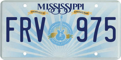 MS license plate FRV975
