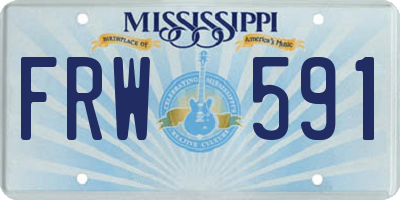 MS license plate FRW591