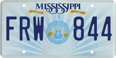 MS license plate FRW844