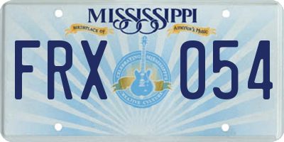 MS license plate FRX054