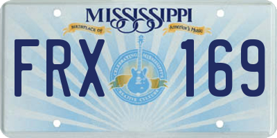 MS license plate FRX169