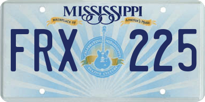 MS license plate FRX225