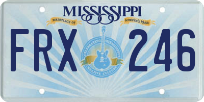MS license plate FRX246
