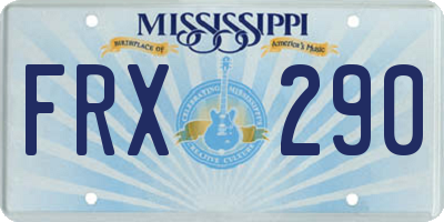 MS license plate FRX290