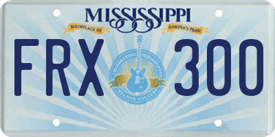 MS license plate FRX300