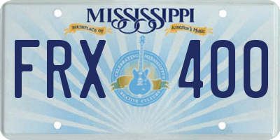 MS license plate FRX400