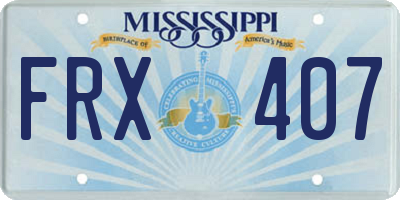 MS license plate FRX407