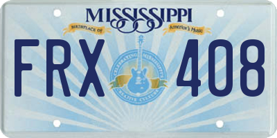 MS license plate FRX408