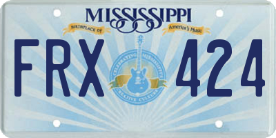 MS license plate FRX424