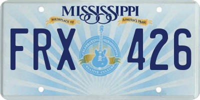 MS license plate FRX426