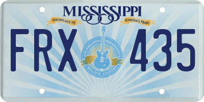 MS license plate FRX435